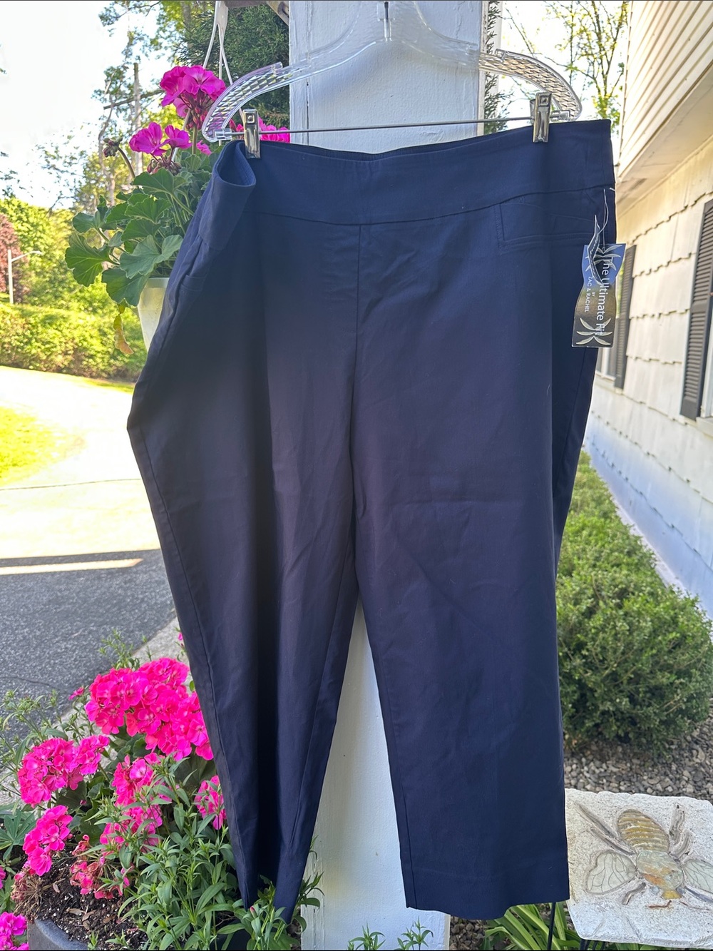 Zac & Rachel Navy Cropped Ankle Pants